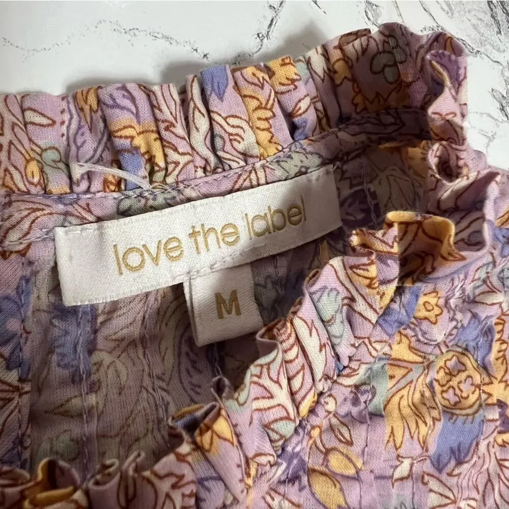 Anthropologie Love The Label Ruffle Josepha Top Sz M